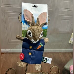 Brand New   Peter Rabbit Spring-Style  Plush Toy 11” With Multiple Squeakers